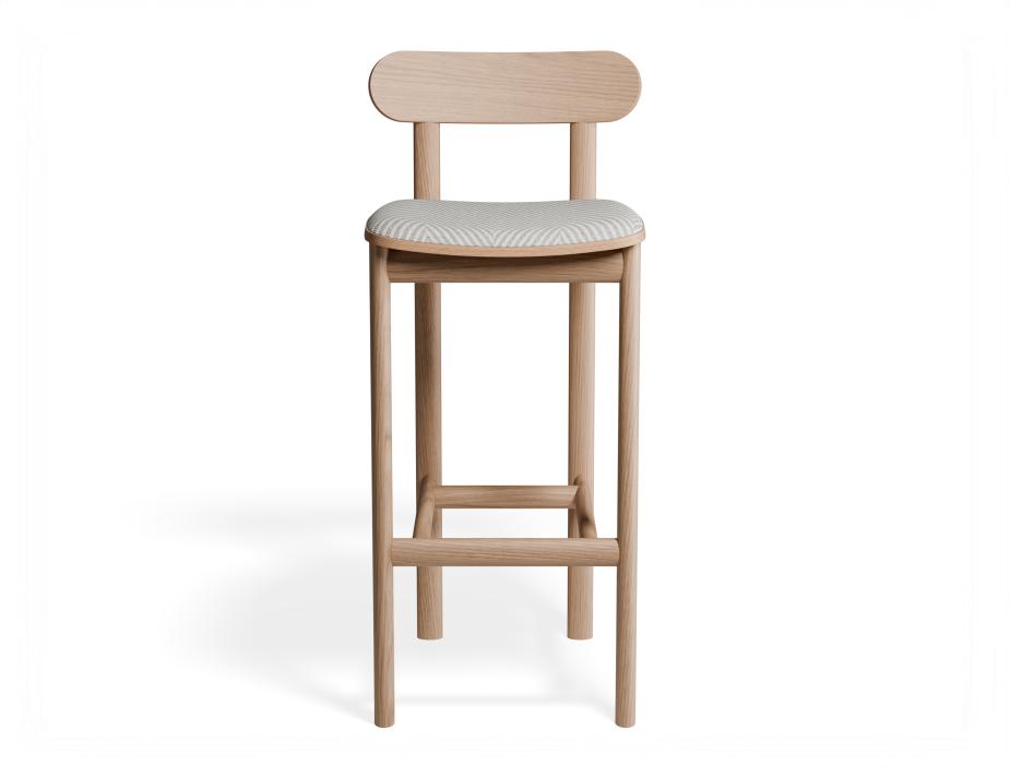 P 4 Zara Barstool Natural Herringbone