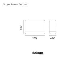 Scape Armrest Section