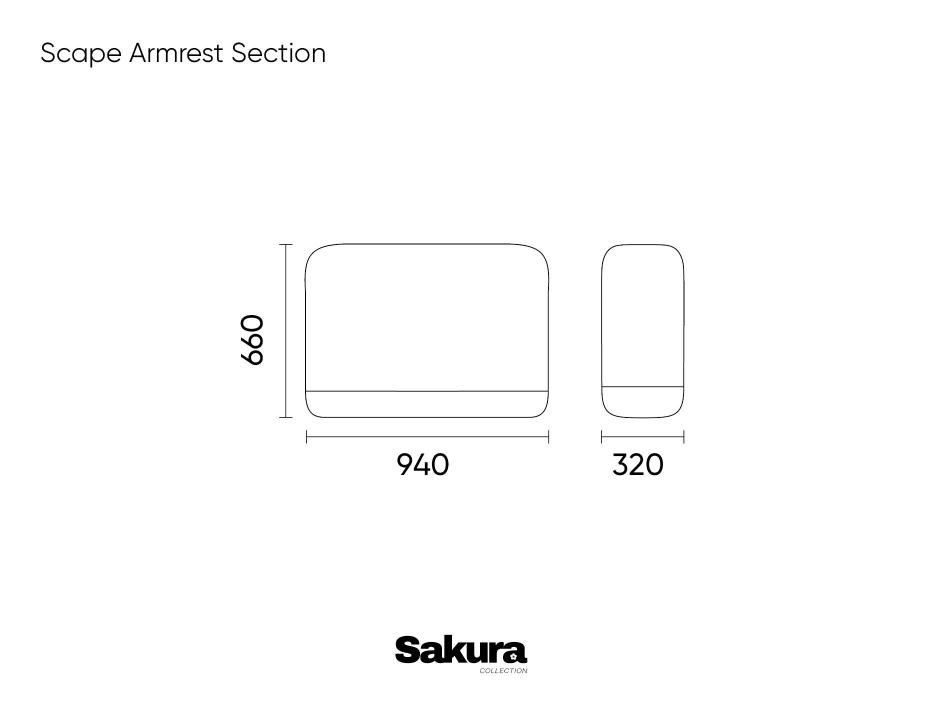 Scape Armrest Section