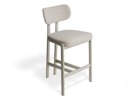 Nova Kitchen Stool - Dove Legs - Shell Fabric