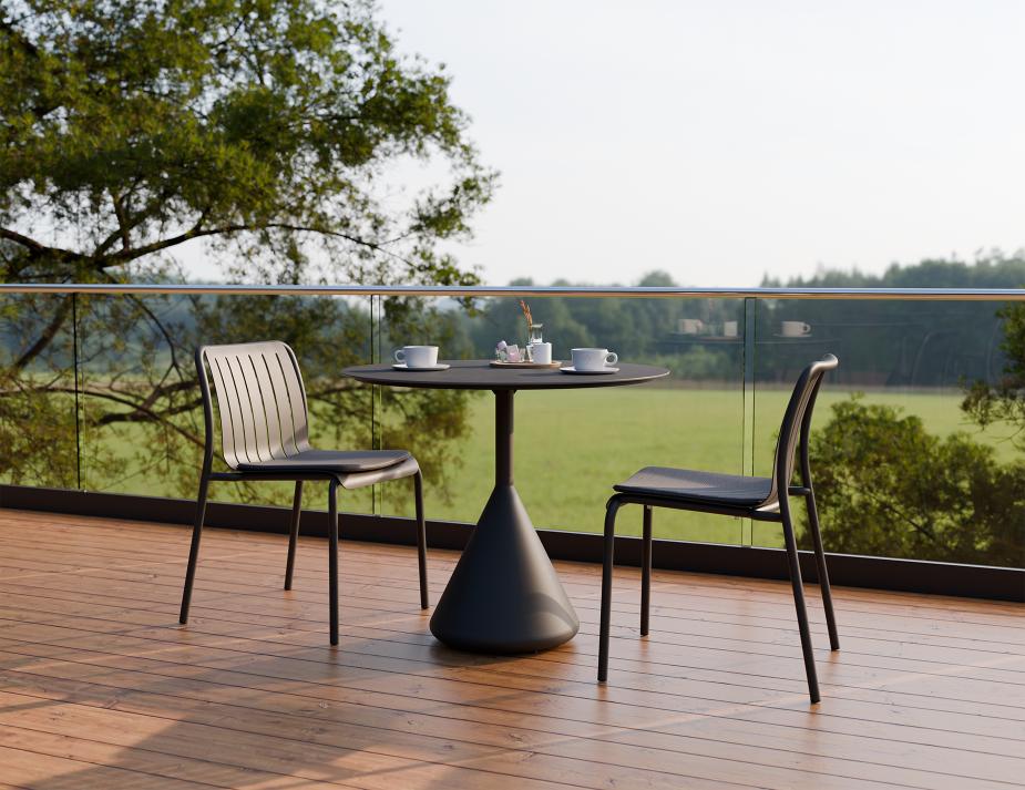 L 1 Kora Cafetable 90cm Charcoal Basalt