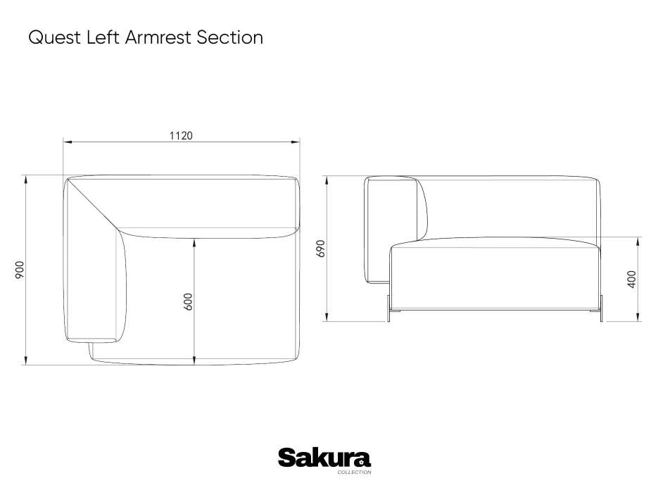 Line Drawings For Website Left Armrest Section