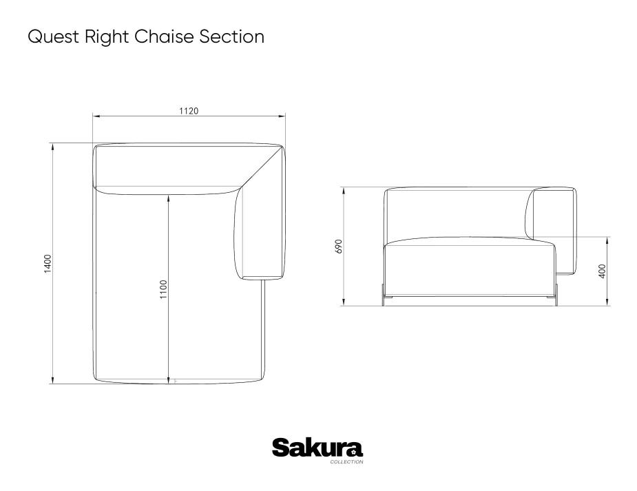 Line Drawings For Website Right Chaise Section