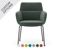 Nola Armchair - High Arm - 4 Post Base