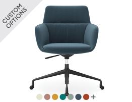 Nola Armchair - High Arm - Swivel Base with Castors