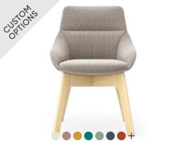 Nola Armchair - Low Arm - Wood Base