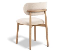 Oskar Dining Chair - Natural - Ivory Cream Fabric 