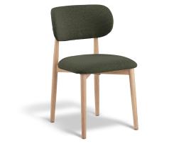 Oskar Dining Chair - Natural - Hunter Green Fabric 