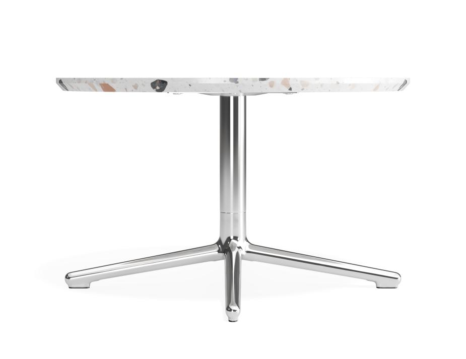 P 3 Place Coffeetable 700dia Terrazzo Chrome