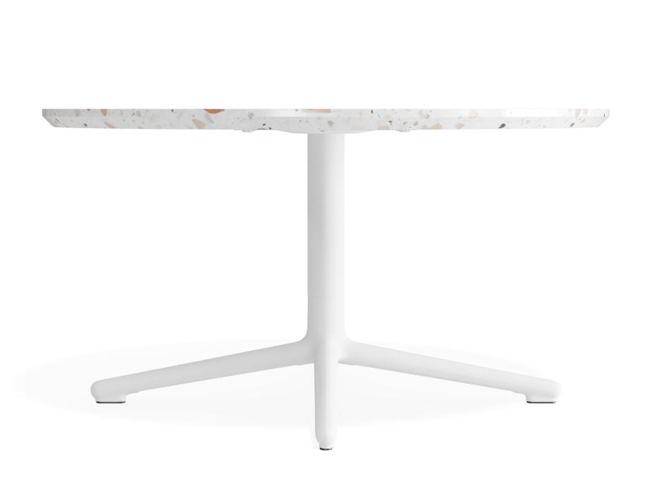 P 3 Place Coffeetable 800dia Terrazzo White