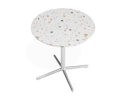 P 4 Place Cafetable 700dia Terrazzo Chrome