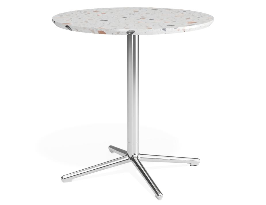 P 1 Place Cafetable 700dia Terrazzo Chrome