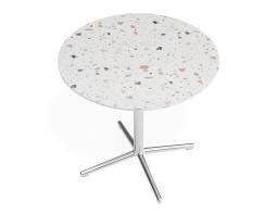 P 4 Place Cafetable 800dia Terrazzo Chrome