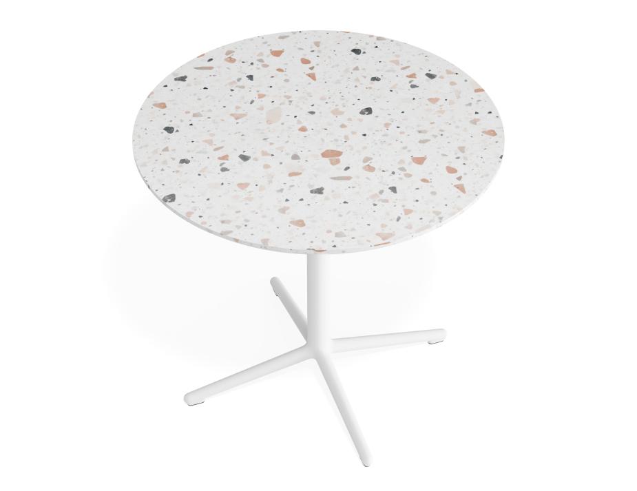 P 4 Place Cafetable 800dia Terrazzo White