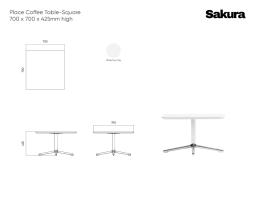 Place Coffee Table Line Drawings 70 X 70 X 425cm
