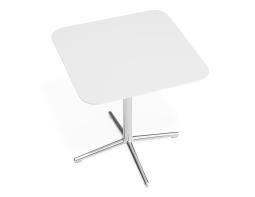 P 4 Place Cafetable 700x700 White Chrome