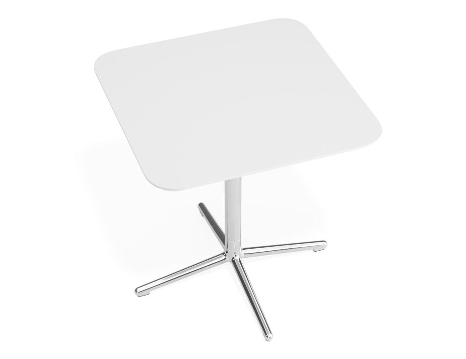 P 4 Place Cafetable 700x700 White Chrome