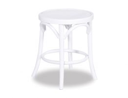 Bentwood Paris Stool - 46cm - White ***Clearance***