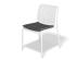 Roku Dining Chair - White - Dark Grey Cushion image