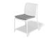 Roku Dining Chair - White - Light Grey Cushion image