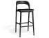 75cm Seat Height Vintage Black Vegan Leather Seat Pad image