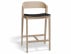 Grayson Kitchen Stool 65cm Natural Oak Black Vinyl Seat Pad image