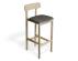 75cm Seat Height Vintage Grey Vegan Leather Seat Pad image