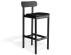 75cm Seat Height Vintage Black Vegan Leather Seat Pad image