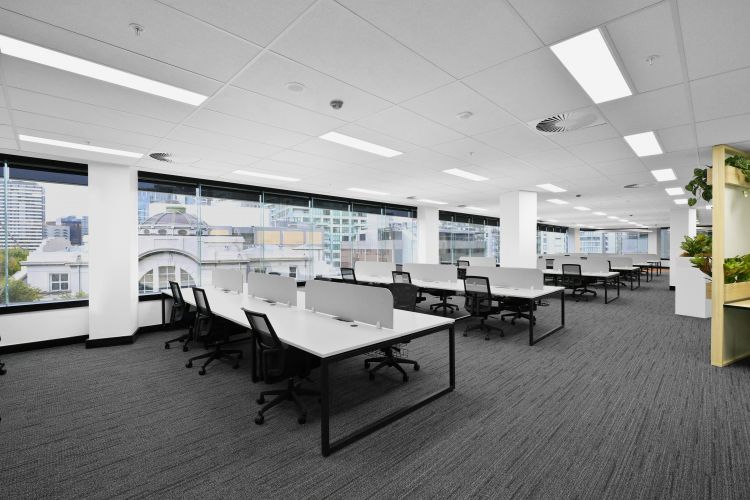 A modern office workspace