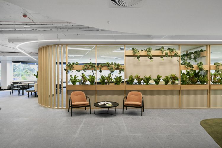 An office breakout area 