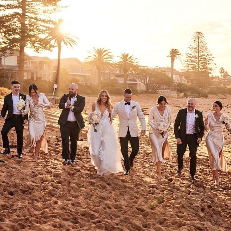 Beach wedding ceremony