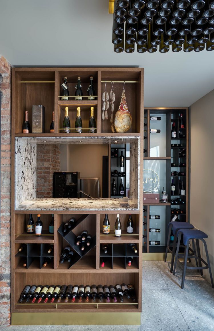 A modern wine cellar