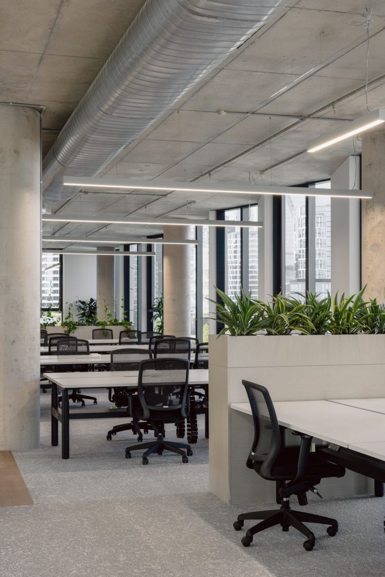 Black office chairs