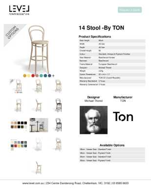 Tear Sheet: 14 Stool -by TON