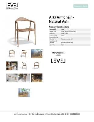 Tear Sheet: Arki Armchair - Natural Ash