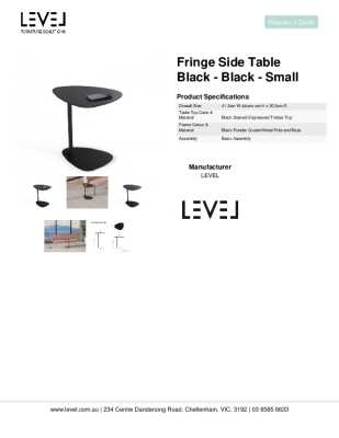 Tear Sheet: Fringe Side Table Black - Black - Small