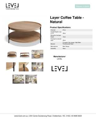Tear Sheet: Layer Coffee Table - Natural 