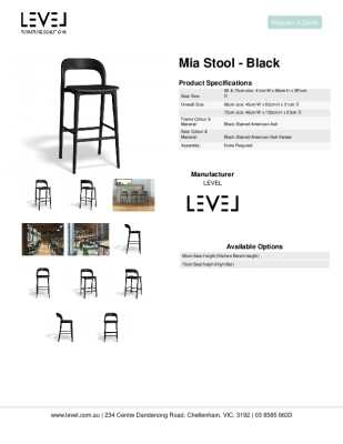 Tear Sheet: Mia Stool - Black 