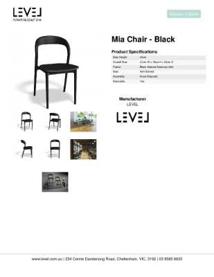 Tear Sheet: Mia Chair - Black