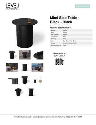 Tear Sheet: Mimi Side Table - Black - Black