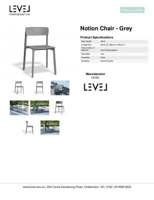 Tear Sheet: Notion Chair - Grey