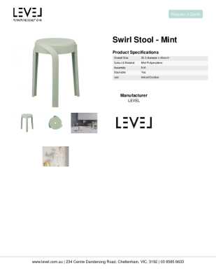 Tear Sheet: Swirl Stool - Mint