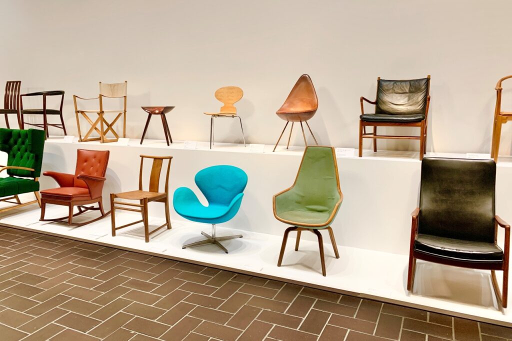 Danish Chairs displayed.
