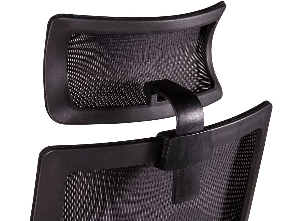 Chair headrest close-up.