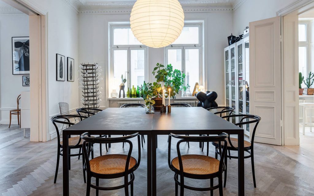 Dining room with Danish furniture's. 