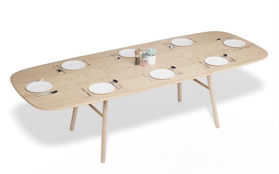 Extendable dining table.