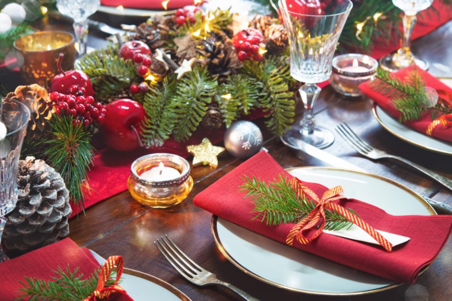 christmas setting