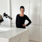 Natalie in her kitchen