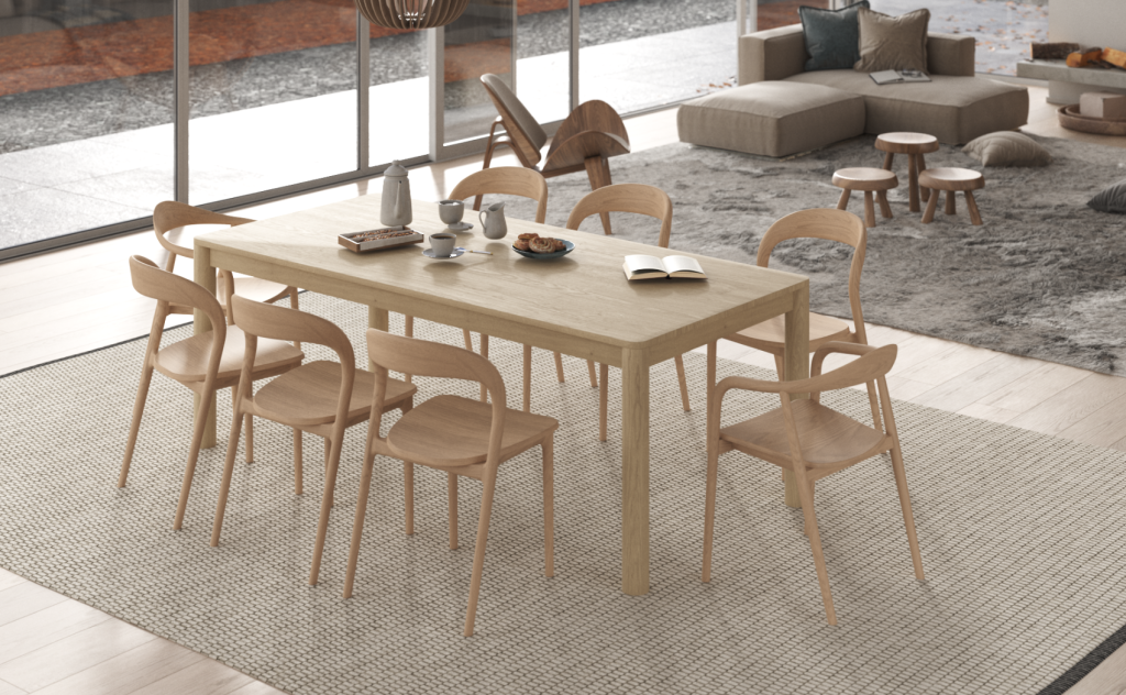Nordica Dining Table + Mia Dining Chair