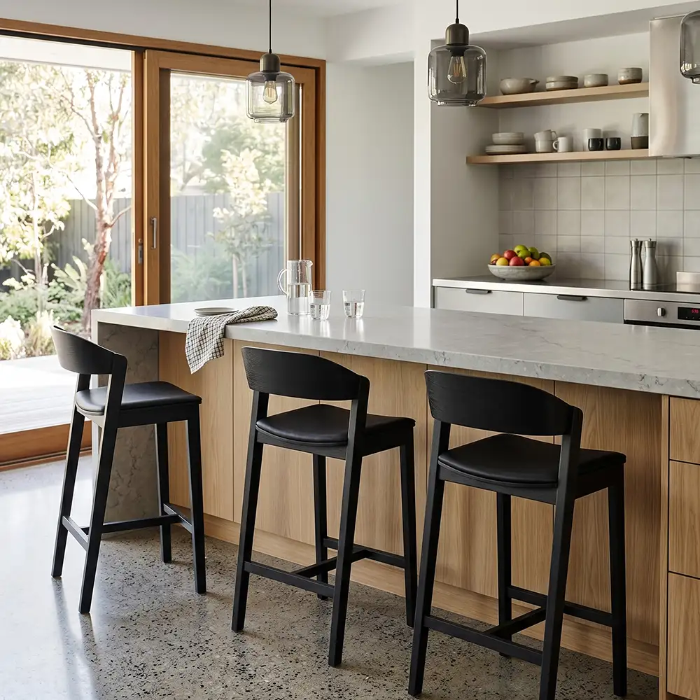 Grayson Black Bar Stool
